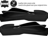 BLACK & BLACK CONSOLE SIDE TRIM & ARMREST LEATHER COVERS FITS AUDI TT MK3 15-19