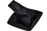 FITS NISSAN PRIMERA P12 GEAR COVER BLACK LEATHER 2002-2008 BLACK STITCH ING
