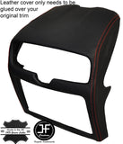 RED STITCH CENTRE DASH CD SURROUND LEATHER COVER FITS SMART FORTWO 451