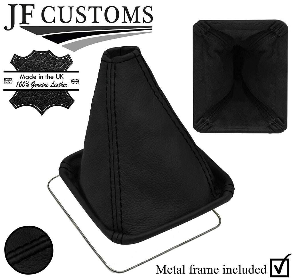 BLACK STITCHING LEATHER 6 SPEED GEAR GAITER +METAL FRAME FITS X-TRAIL T30 04-07