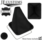 BLACK STITCHING LEATHER 6 SPEED GEAR GAITER +METAL FRAME FITS X-TRAIL T30 04-07