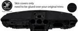 BLACK STITCH 2X TOP DASH PAD TRIM SUEDE COVERS FOR FORD MUSTANG 2015-2019