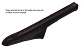 RED STITCH LEATHER HANDBRAKE GAITER FITS FORD ESCORT MK3 MK4 XR3I RS TURBO