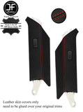 RED  STITCH 2X C SIDE PILLAR LEATHER COVERS FITS BMW X6 E71 2007-2014 CUSTOM NEW