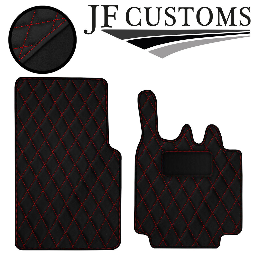 RED DIAMOND VINYL 2X TAILORED FLOOR CARPETS FOR SMART FORTWO 450 03-07 JF1