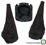 RED STITCH RUBBER REPLACEMENT LEATHER GEAR +PLASTIC FRAME FITS MAZDA B 94-04