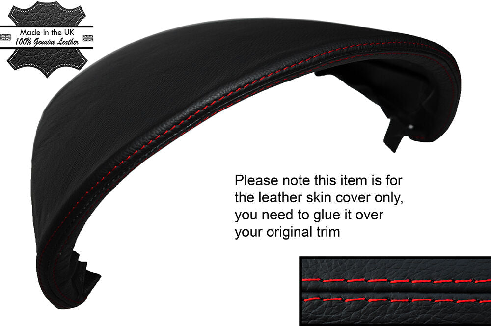 RED STITCH SPEEDO HOOD TRIM LEATHER SKIN COVER FITS AUDI A2 1999-2005 CUSTOM NEW