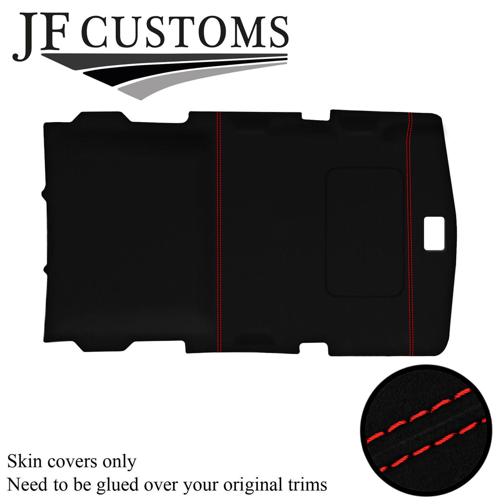 RED STITCH LUXE-SUEDE SUNROOF HEADLINER COVER FITS HUMMER H2 02-09 STYLE 1