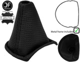 BLACK STITCH PERFORATED LEATHER AUTO GEAR GAITER +METAL FRAME FOR MG MGTF 99-05