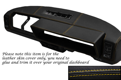 YELLOW STITCHING FITS FIAT X1/9 X19 DASH DASHBOARD LEATHER SKIN COVER ONLY