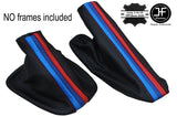 LONG TRI STRIPES RED STITCH GEAR HANDBRAKE GAITER FITS BMW 3 SERIES F80 F81