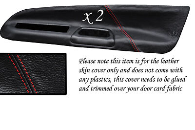 RED STITCH FITS  MITSUBISHI LANCER EVO 7 8 9 VII VIII IX 2 X DOOR CARD COVERS