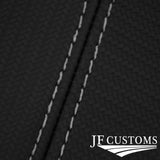 L GREY STITCH CARBON VINYL GAITER+PLASTIC FRAME FOR HONDA CIVIC EP3 TYPE R 01-05