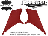 D RED ITALIAN LEATHER 2X REAR C PILLAR COVERS FITS BMW 3 SERIES F30 11-18 SEDAN