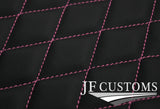 PINK DIAMOND STITCH VINYL 4XTAILORED FLOOR CARPETS FOR BMW MINI S R56 07-14 JF1