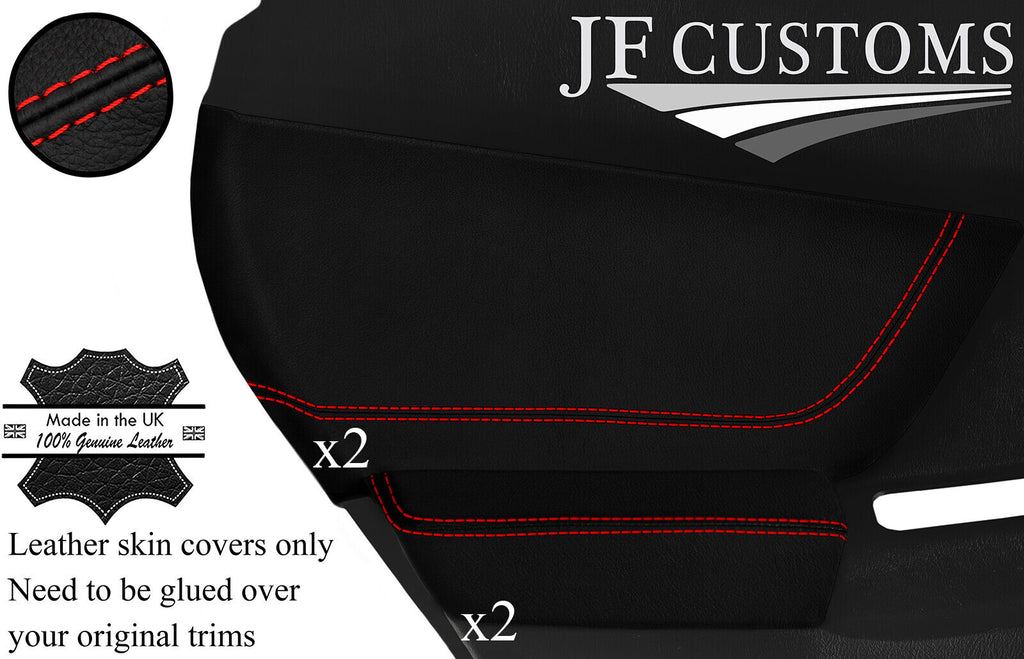 RED STITCH 2X REAR DOOR TRIM ARMREST COVERS FOR SUBARU IMPREZA WRX 01-04