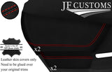 RED STITCH 2X REAR DOOR TRIM ARMREST COVERS FOR SUBARU IMPREZA WRX 01-04