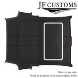 D RED  STITCH D GREY SUEDE SUNROOF HEADLINER COVER FOR FIAT 500 & ABARTH 07-15
