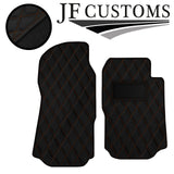 TAN DIAMOND STITCH VINYL 2X TAILORED FLOOR CARPETS FOR TRANSIT MK7 06-10 JF1