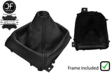 BLACK STITCH LEATHER MANUAL GEAR GAITER + PLASTIC FRAME FITS MAZDA 6 2013-2016