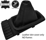 BLACK STITCHING TOP GRAIN REAL LEATHER GEAR GAITER FITS VW GOLF MK2 1982-1991