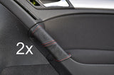 red stitching FITS VW GOLF MK6 6 VI 2008+ LEATHER 2X DOOR HANDLE COVERS