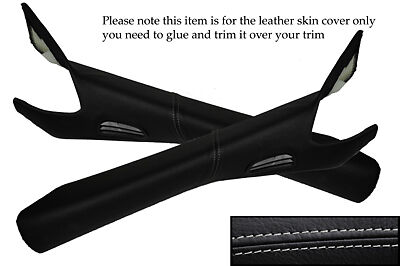 GREY STITCH FITS CORVETTE C6 2005-2013 2X WINDSHIELD PILLAR LEATHER SKIN COVER