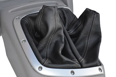grey stitch FITS MITSUBISHI L200 WARRIOR 2006+ LEATHER GEAR GAITER CUSTOM NEW
