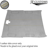 YELLOW STITCH LUXE SUEDE L GREY HEADLINER COVER FITS FORD SIERRA COSWORTH 3 DR