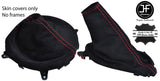 RED STITCH REAL SUEDE GEAR & HANDBRAKE GAITER FITS FIAT 124 SPIDER 2016-2018