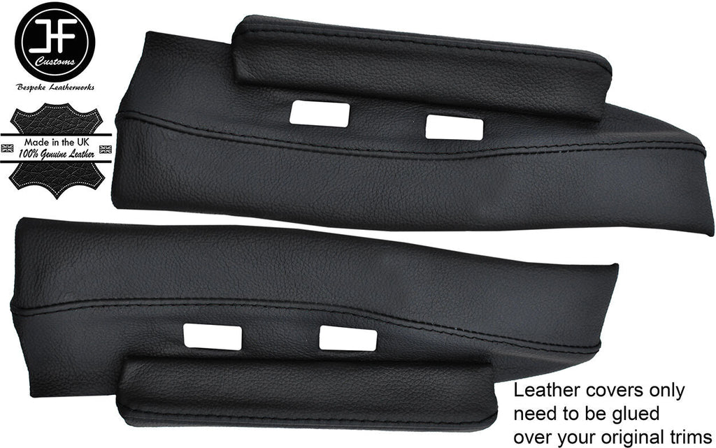 BLACK STITCH 2X UNDER DASH TRIM LEATHER COVERS FITS LOTUS ELAN PLUS 2 +2 67-75