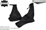 RED STITCHING FITS VAUXHALL CORSA C COMBO  GEAR & HANDBRAKE GAITER SET