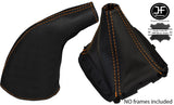 ORANGE STITCH LEATHER GEAR & HANDBRAKE GAITER FITS MAZDA MX5 MIATA EUNOS MK1