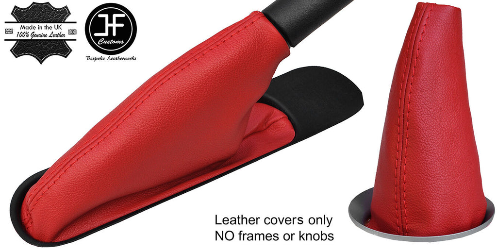 RED TOP GRAIN LEATHER GEAR & HANDBRAKE GAITER FOR BMW MINI COOPER R55 R56 R57
