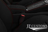 D RED STITCH NAPPA LEATHER 2X SEAT BELT LONG COVER FOR MINI R55 R56 R57 07-14