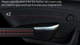RED STITCH 2X REAR DOOR CARD COVERS FITS VAUXHALL OPEL ASTRA J MK6 09-15 5DR