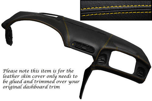 YELLOW STITCH FITS CORVETTE C5 1997-2004 TOP DASH DASHBOARD LEATHER  COVER ONLY