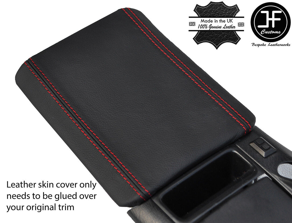 RED STITCHING TOP GRAIN LEATHER ARMREST LID COVER FITS HONDA S2000 1999-2003