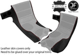 RED STITCH SIDE CONSOLE BEZEL SURROUND LEATHER COVERS FOR CORVETTE C5 97-04