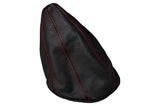 RED STITCHING LEATHER SKIN GEAR GAITER FITS FIAT 132 GL GLS CUSTOM NEW