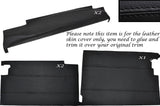 BLACK STITCH LOWER DOOR CARD KIT LEATHER SKIN COVERS FITS LANDROVER SERIES 2A 3
