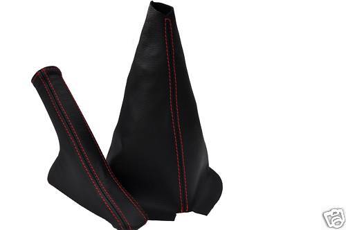 FITS RENAULT CLIO MK2 GEAR HANDBRAKE GAITER RED STITCH CUSTOM NEW MADE IN UK