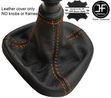 ORANGE STITCH REAL LEATHER MANUAL GEAR GAITER FITS RENAULT MASTER MK3 III 10-17