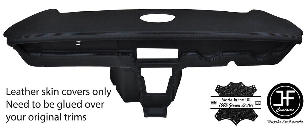 BLACK STITCH DASH DASHBOARD REAL LEATHER COVER FITS RELIANT SCIMITAR SE4 COUPE