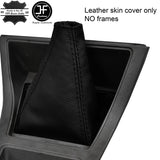 BLACK STITCH TOP GRAIN LEATHER GEAR GAITER FITS TOYOTA COROLLA TE51 1976-1979