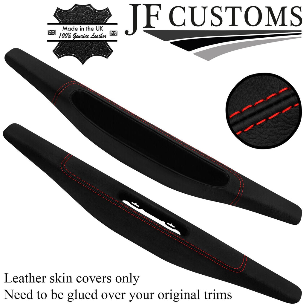 RED STITCH LEATHER 2X DOOR SILL TRIM COVERS FITS PORSCHE 911 997 05-12 JF2