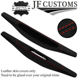 RED STITCH LEATHER 2X DOOR SILL TRIM COVERS FITS PORSCHE 911 997 05-12 JF2