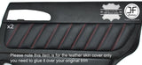 RED STITCH 2X REAR DOOR CARD TRIM LEATHER COVERS FITS ALFA ROMEO 166 98-07