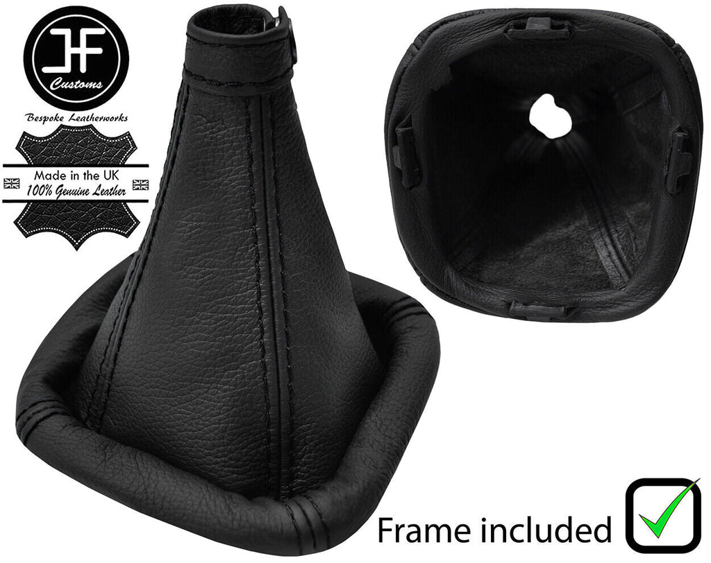 BLACK STITCH LEATHER MANUAL GEAR+PLASTIC FRAME FITS LANCIA DEDRA 1989-2000