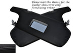 BLACK STITCH 2X SUN VISORS LEATHER SKIN COVERS FITS MAZDA 323F 1999-2003
